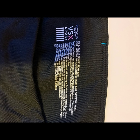 🍉Victoria’s Secret Sport leggings, VXS, compression, black with blue details, S - Picture 4 of 8